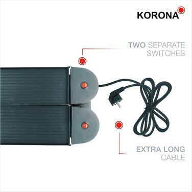 Електричний раклета-гриль Korona 45072 для 8 осіб, 2-в-1, 8 сковорідок і лопаток, антипригарні алюмінієві пластини, складаний корпус 90°/180°, довжина кабелю 2 м, чорний