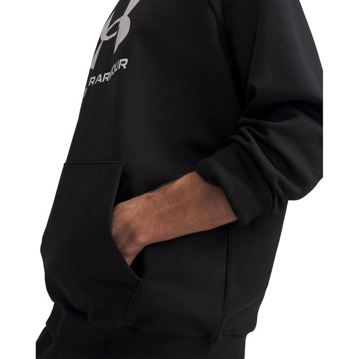 Чоловічий худі Under Armour Rival Fleece Logo з капюшоном, чорний, розмір XL