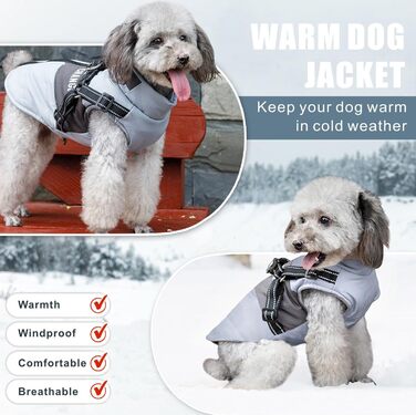 Osleidy Dog Winter Coats, Ware Dog Antel Reflective Dog Clothing Waterproof Puppy Vest for Cold Weather it Dog Harness for Small Medium Dogs (White, ) (XXL, Blue)
