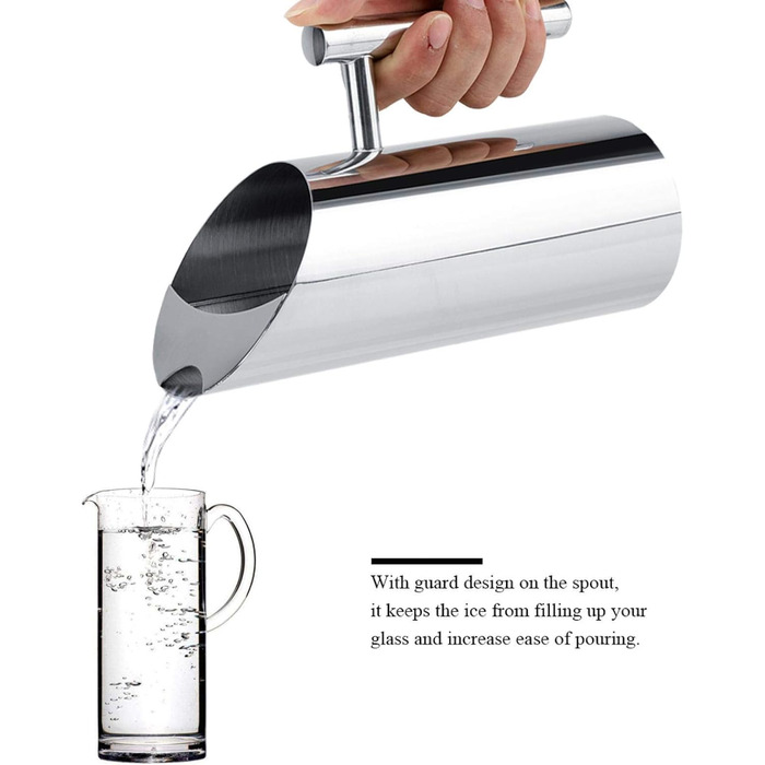 35 oz Water Carafe Pitcher Stainless Steel Water Jug Pitcher for Home Office Hotel Cold Water Iced Tea Wine (1L)