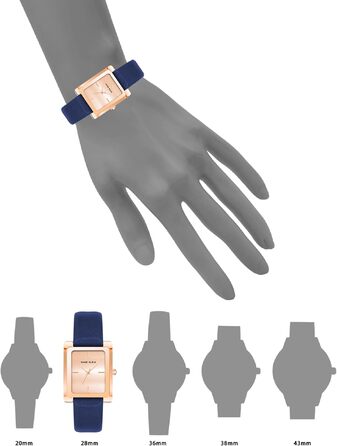 Жіночий шкіряний годинник Anne Klein синього кольору