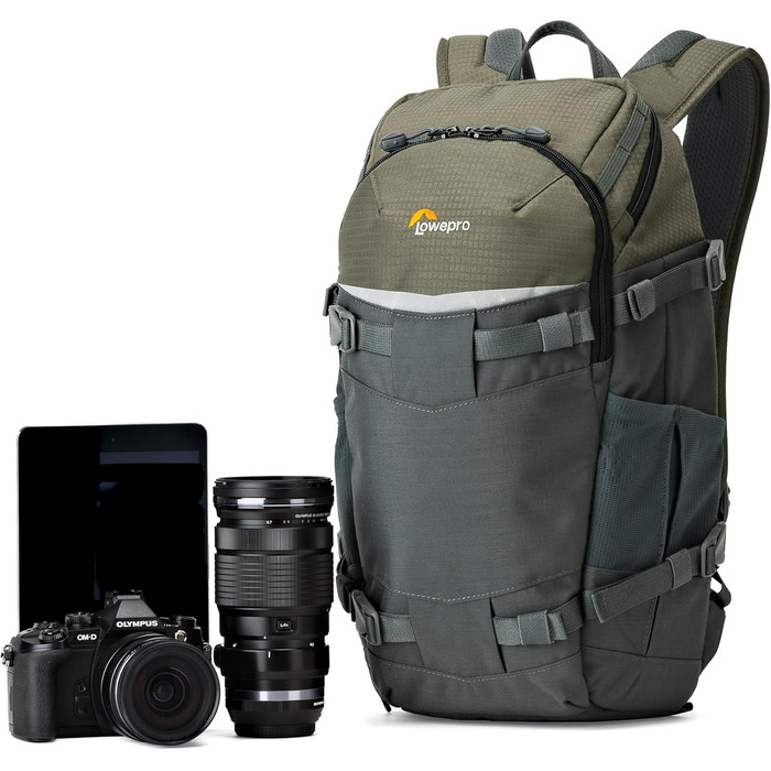 Рюкзак Lowepro Flipside Trek 350 AW для фототехніки, DSLR-камера, об'єктиви, аксесуари, сірий