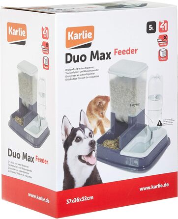 Диспенсер для корму та води Karlie Duo Max - 37x32x36 см