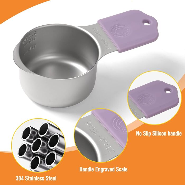 Measuring cup and spoon (colorful)
