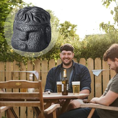 Відро для сміття на вулицю та балкон, герметичне, як стильний декор. Підходить для бетону та нержавіючої сталі. (Чорний) (Білий - С, L)