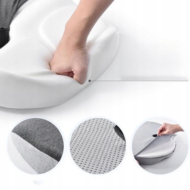 Ортопедична подушка для сидіння з ефектом пам'яті (Memory Foam), профільна, велика