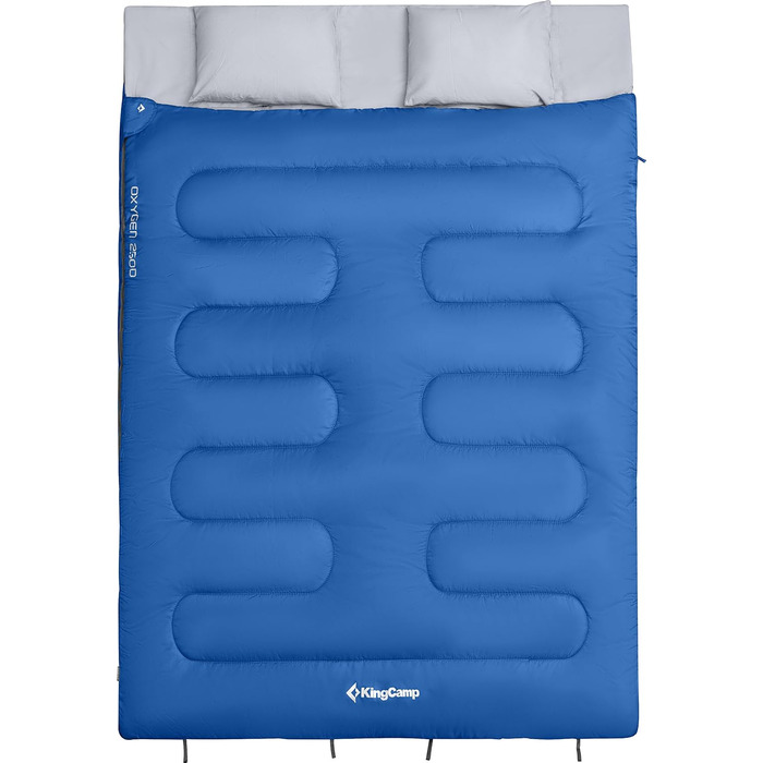 KingCamp Double Sleeping Bag - Winter Adult Sleeping Bag for 2 People with Carry Bag - Outdoor Camping (Blue)