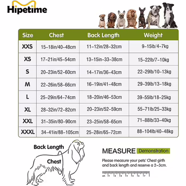 Hipetime XS Red Dog Recovery Suit