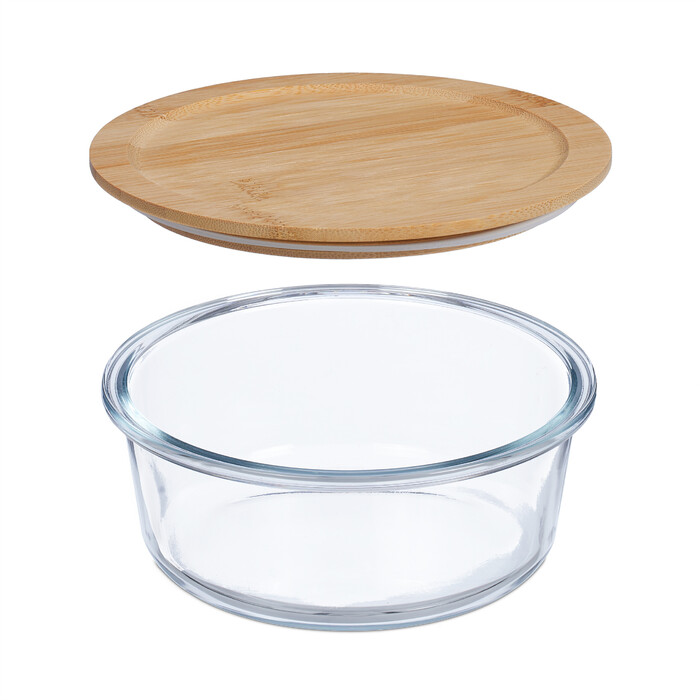 Relaxdays Glass Containers with Lids in 3 Sizes