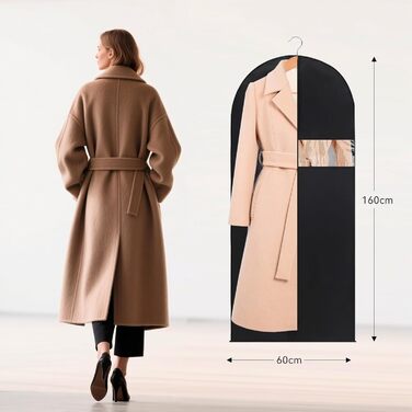 Чохли для одягу 4 шт. Преміум-якість, 60x180 см. Дихаючий матеріал, з ручками та вікном. Захисні чохли для костюмів, пальто, суконь.