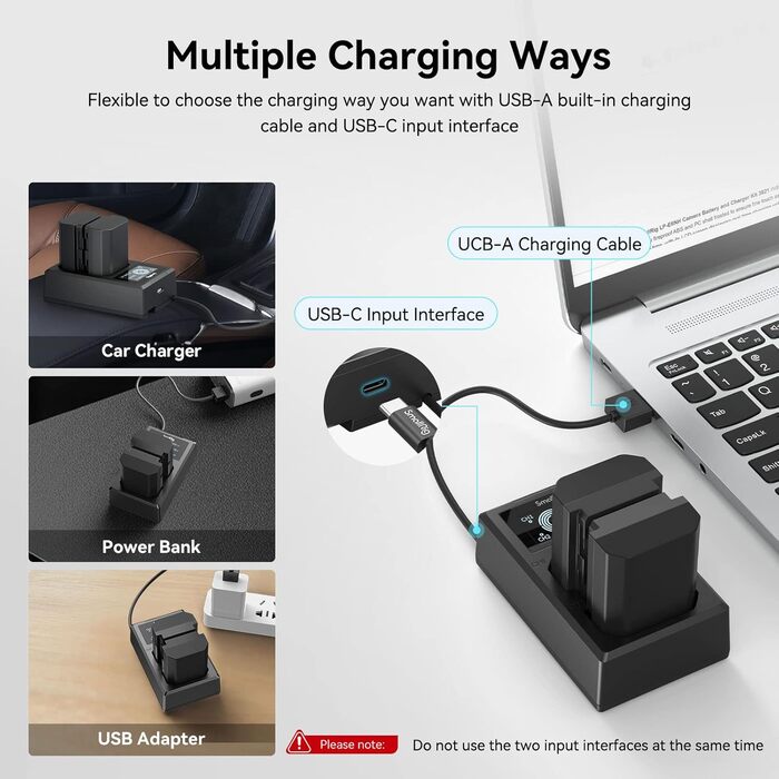 Запасні акумулятори SMALLRIG NP-FZ100 для камер Sony (2 шт.) 2040mAh з LCD-дисплеєм та зарядним пристроєм