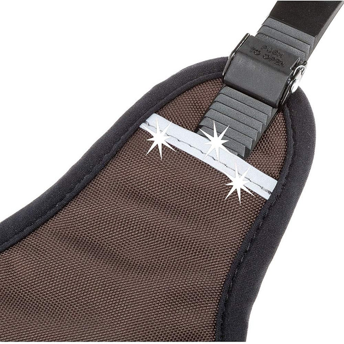 Шлейка для собак Ferplast ERGOTREKKING, шлейка для грейхаундів, безпечна, регульована, з підкладкою, 6 застібок (колір: коричневий, розмір: XS)