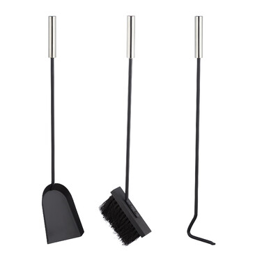 Relaxdays Fireplace Set Modern 4-Piece