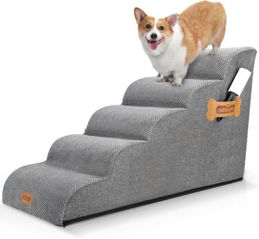 Сходинка для собак Nobleza з 5 сходинками, з роликом для шерсті - для маленьких собак