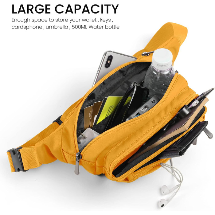 Жовта бананка/поясна сумка для жінок та чоловіків, універсальний розмір