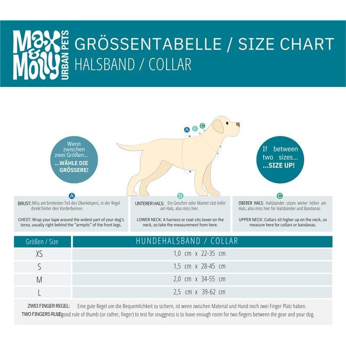 Нашийник для собак Max & Molly з ID-медальйон Gotcha! та світловідбиваючими елементами, Matrix 2.0, комфортний, для собак, світловідбиваючий