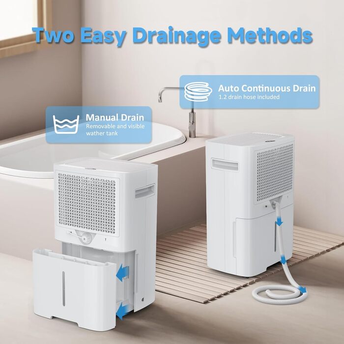 Електричний осушувач повітря 25L з таймером, фільтром та захистом від дітей. Економний, проти цвілі та вологи.