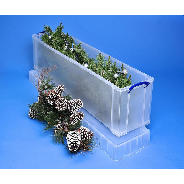 Really Useful Box, Really Useful Box Storage Box 77 Litre, transparent, plastic, colorless, 77 Litre (Pack of 1)
