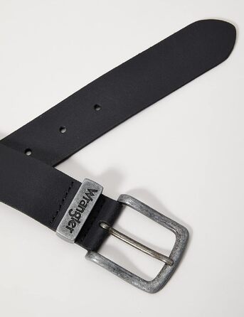 Чоловічий шкіряний ремінь Wrangler Metal Loop коричневого кольору, 1 шт, розмір 115, чорний