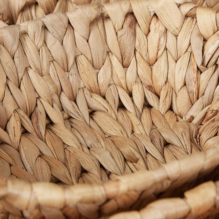 Relaxdays Set of 3 Storage Baskets - Water Hyacinth