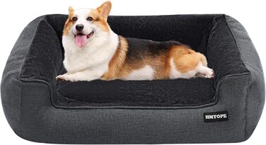 Крісло-ліжко для собак HMTOPE, 90 x 75 x 25 см, темно-сірий колір, знімний та пральний чохол