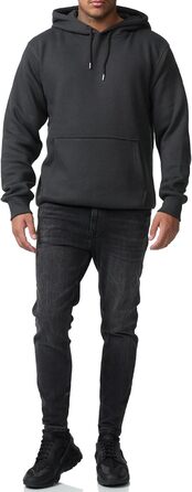 Світшот з капюшоном Smith & Solo чоловічий, на блискавці, Slim Fit, для тренувань, бавовна, розмір L, антрацит