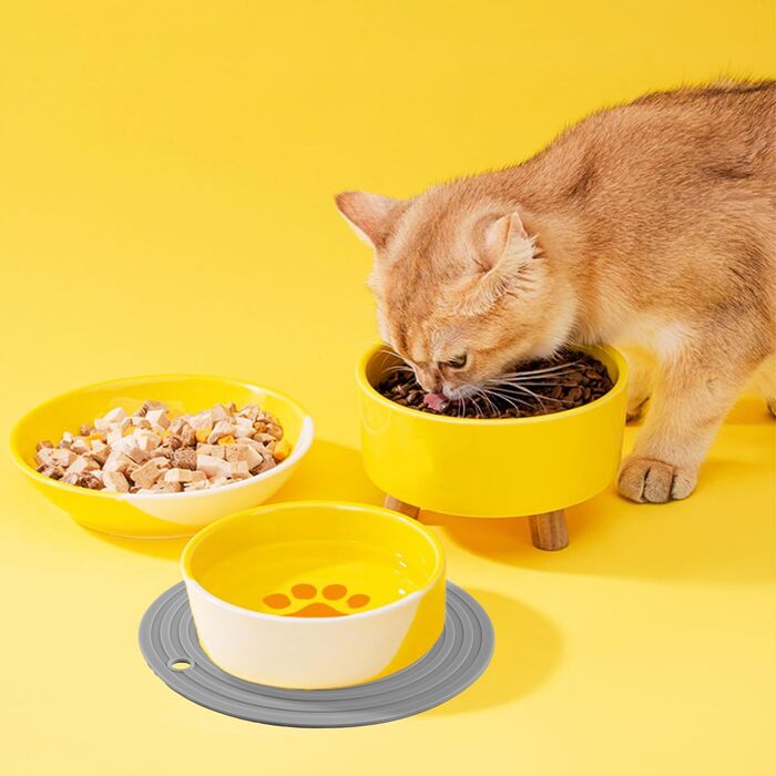 Килимок під годівницю для котів та собак Tabanzhe, силіконовий, неслизький, водонепроникний, сірий