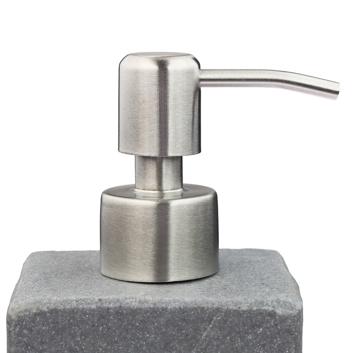 Relaxdays Soap Dispenser, Stone-Look, Square