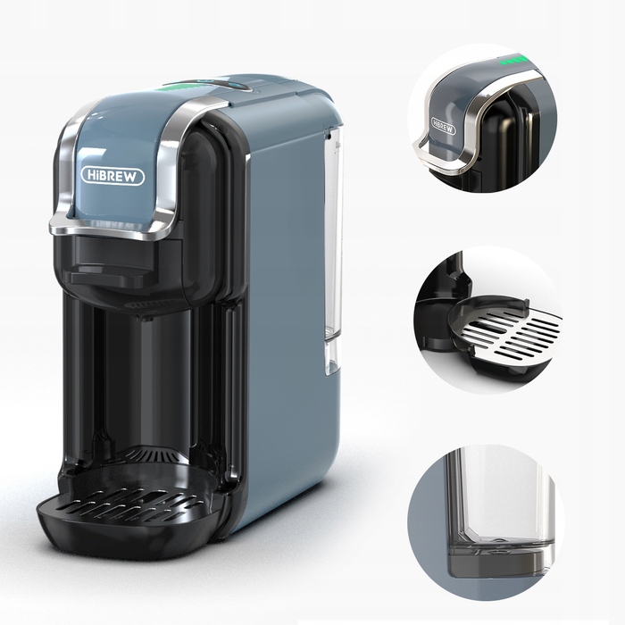 Капсульна кавомашина HiBREW H2B-GR, 20 бар, сіра