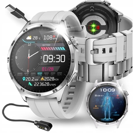 Чоловічий смарт-годинник JG Smart JGR-JS300 з функцією ЕКГ, сріблястий