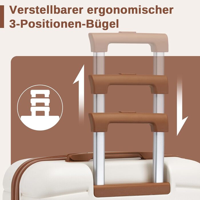 Чемодан KONO: середній, ABS+PC, з коліщатами та кодовим замком (66 см)