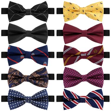 Метелик чоловічий (10 шт.) багатокольоровий, класичний для смокінга, регульований, формальний для бізнесу, весілля, хлопчиків