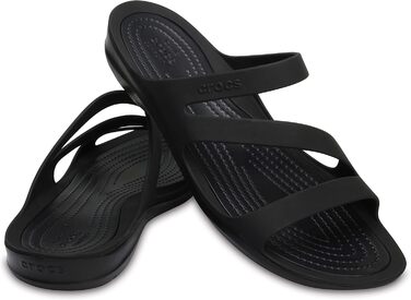 Сандалі Crocs Swiftwater W 203998462 чорні 41-42 EU жіночі шльопанці для пляжу та відпочинку