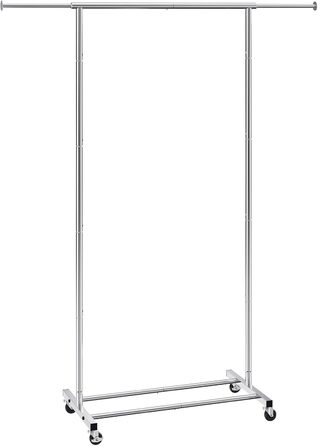VEVOR Clothes Rack Coat Rack 1 Clothes Rod, Durable Clothes Rack Black 400 x 1010 x 1510 mm Clothes Rack for Bedroom, Laundry Room, Dressing Room, Entrance, etc. (1 Rod, 54.3
