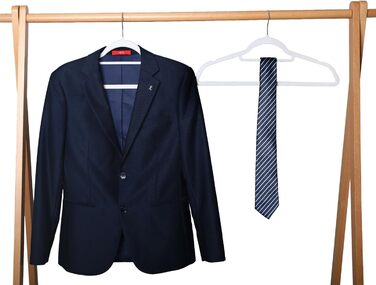 Набір вешалок для одягу SVITA (10 шт.) - вешалки для костюмів, антиковзаючі, з оксамиту, білі