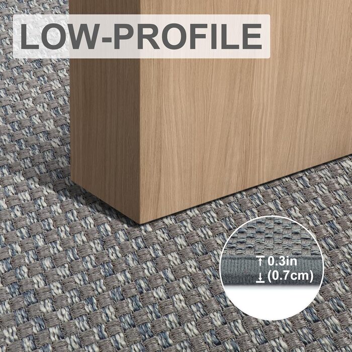 Килимок для дому LEKEEPGO 43 x 75 см, сірий, антиковзаючий, миючий, для входу, поглинаючий бруд