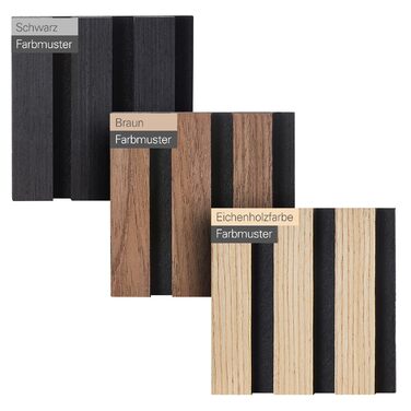 Акустичні панелі з дерев'яним шпоном самоклейні, набір 2 шт. (100x52 см) для шумоізоляції та декору стін у вітальні, офісі та домашньому кабінеті