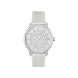 Годинник чоловічий Lacoste 12.12 Move Analog Quartz сріблясто-білий з силіконовим браслетом