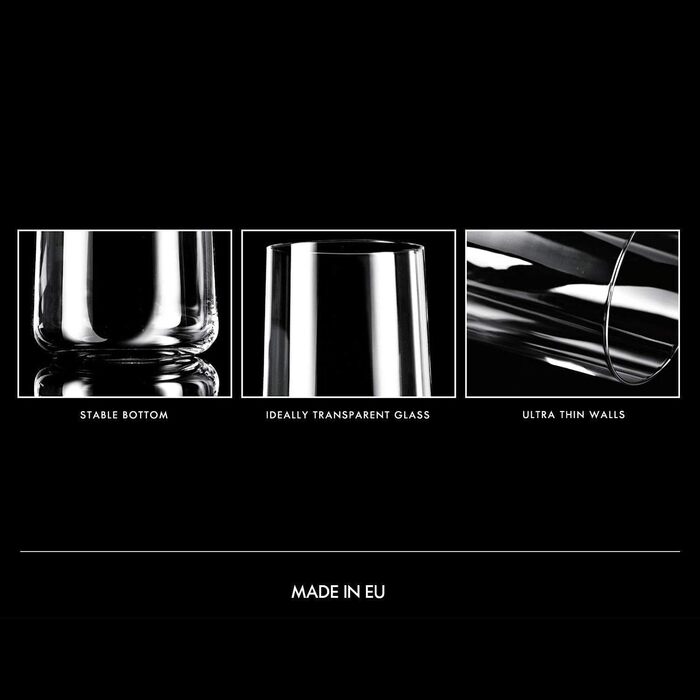 Krosno Highball Juice Glass, 540 ml, Avantgarde Collection, perfect for home, restaurants, parties, dishwasher-safe, 6 pieces
