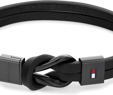 Браслет шкіряний чоловічий Tommy Hilfiger чорний 2790442