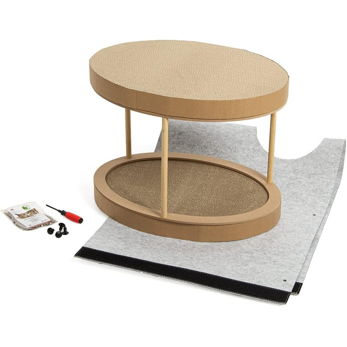 Кігтеточка-кіт-ліжко Owen XL - велика, сіра, 50 см | CanadianCat