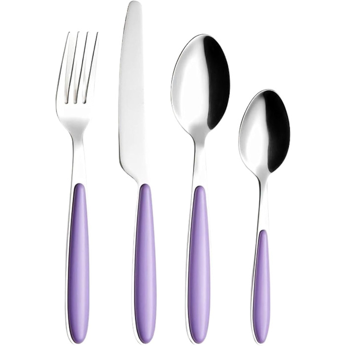 Набір столових приборів Exzact Rostfrei Stahl (нержавіюча сталь) EX07 (Фіолетовий, 16 шт.)