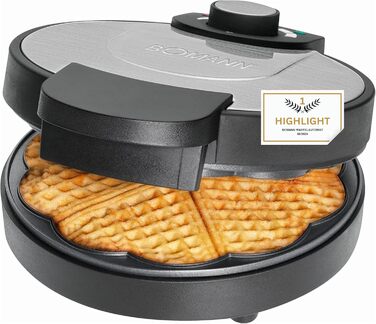 Вафельниця у формі серця з антипригарним покриттям - Вафельниця Starke 1000W з захистом від перегріву та індикатором готовності з нержавіючої сталі