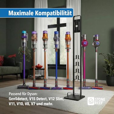 Підставка для пилососа Dyson V15, V12, Gen5, V11, V10, V8, V7 - сталева, 127 см, без свердління