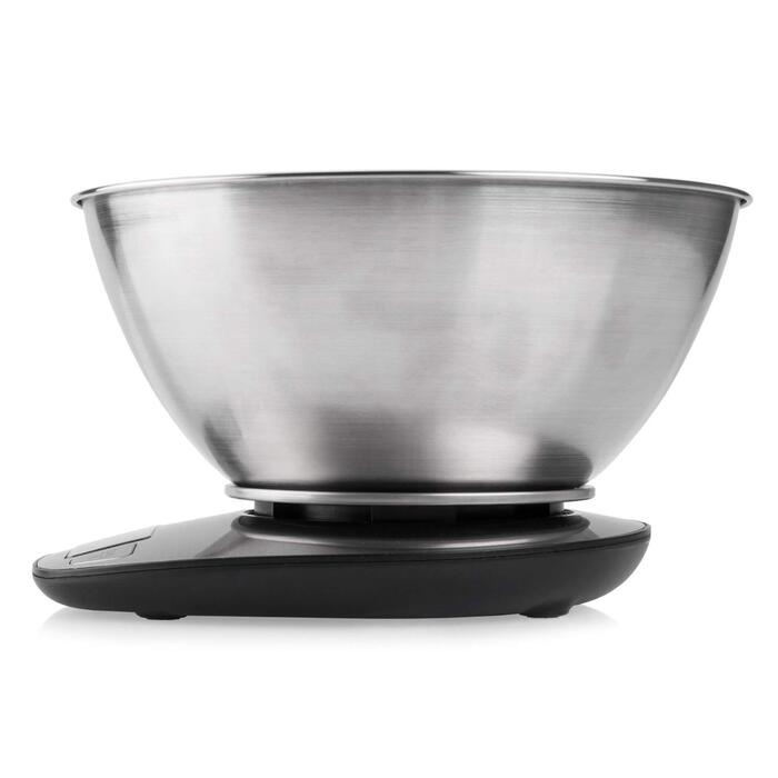 Кухонні ваги Dori з нержавіючої сталі - цифрові, LCD дисплей, програма для вимірювання молока та води, 5 кг