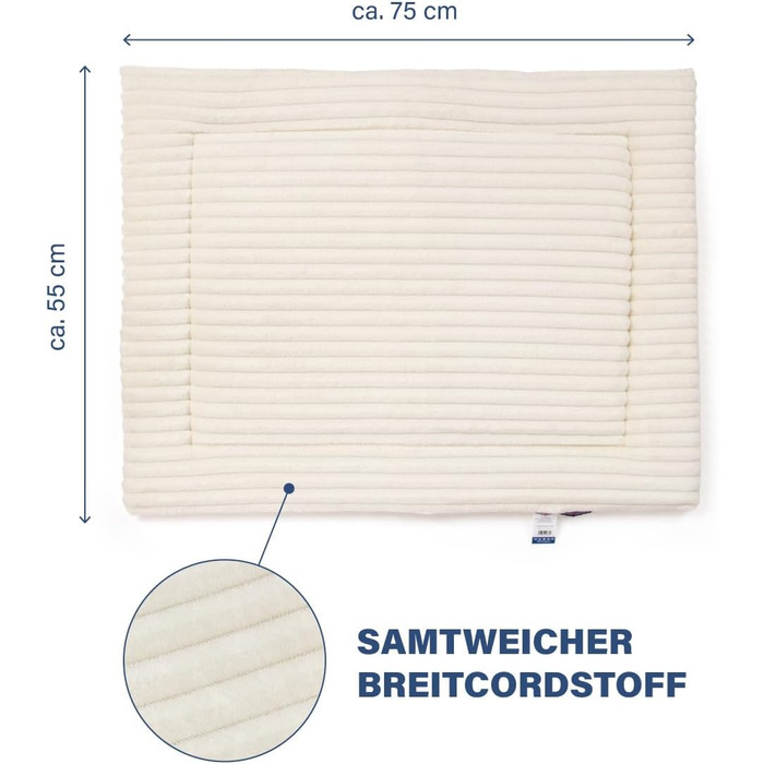 Килимок для собак Wallace & Jone Cardi, 55 x 75 см, бежевий, для маленьких собак