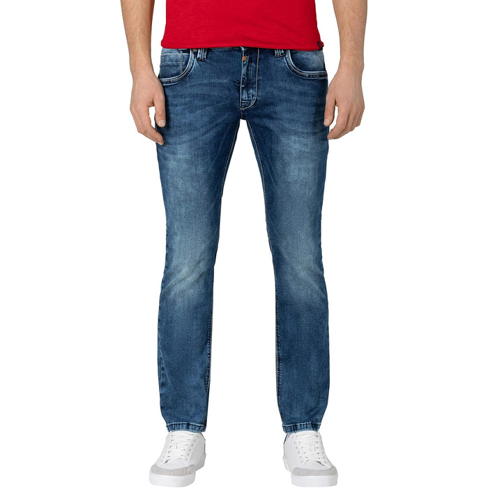 Чоловічі джинси Timezone Eduardotz Slim Fit, блакитні, W29-W40, Stretch 32W/34L (White Aged Wash 3201)