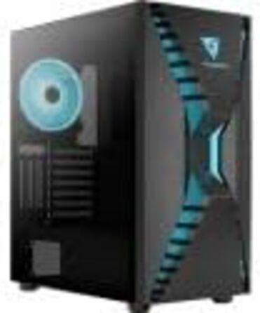 Корпус Aerocool Cronus Mid Tower для ігрового ПК з RGB підсвічуванням, вентилятором 140 мм та скляною бічною панеллю, підтримкою водяного охолодження та кабелеуправлінням, чорний