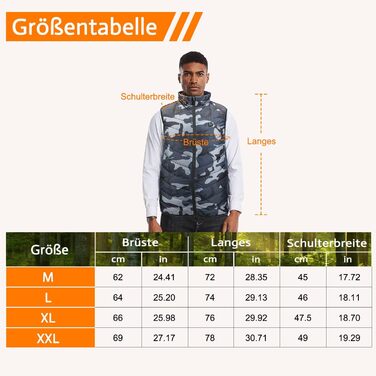 Степова жилетка Weste Daunenweste: тактична жилетка, камуфляж, розмір M