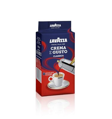 Мелена кава Lavazza Crema e Gusto Classico, для гейзерної кав'ярки та фільтр-кави, темне обсмажування, 250 г (набір 10 упаковок)